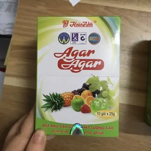 1 hộp rau câu giòn agar hoàng yến hải phòng