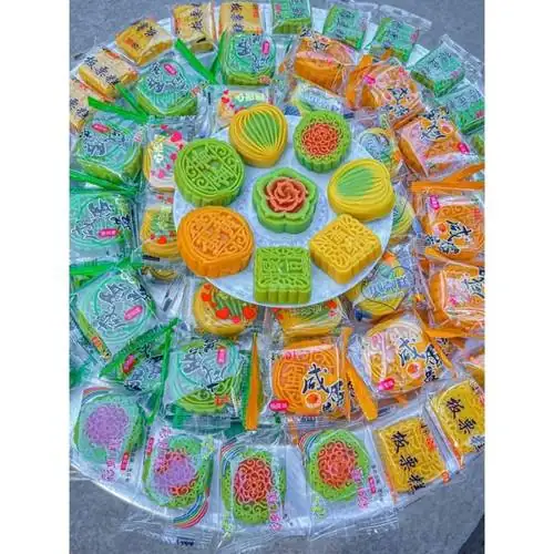 1 kg Bánh nướng mini nhân hoa quả, trứng muối, nhân chay mix nhiều vị Bánh hạt dẻ