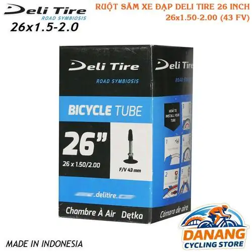 Ruột Săm Xe Đạp Deli Tire 26 x 1.52.0 43 mm Van Pháp Van Xe Đạp