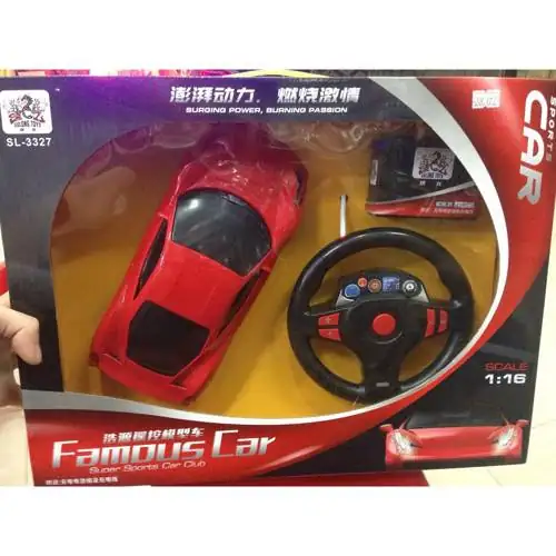 Xe điều khiển cỡ lớn, điều khiển hình vô lăng tặng kèm pin