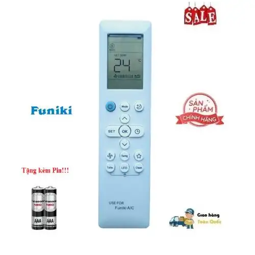 Trải nghiệm Remote Điều khiển điều hòa Funiki 7 L OẠI 1 2 chiều Inverter Hàng tốt các dòng 09 12 18 24 Tặng Pin dùng có ổn không