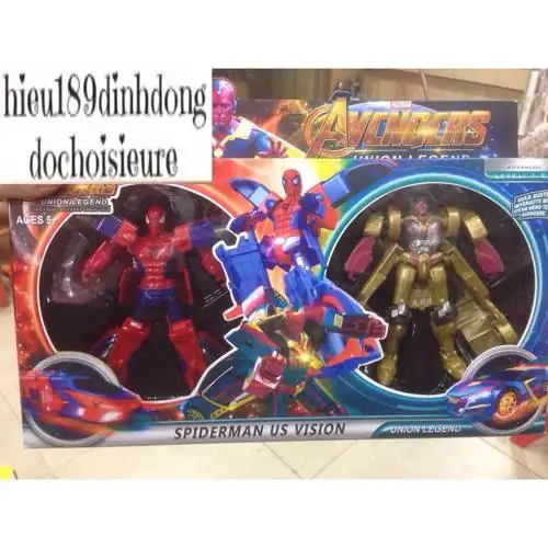 Bộ 2 nhân vật siêu anh hùng lắp được thành xe oto ảnh thật Khách chat chọn mẫu hoặc shop gửi tùy đợt hàng về