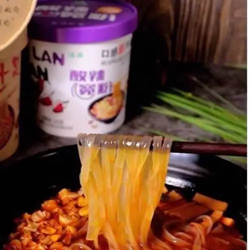 1 Cốc Miến Dẹt Khoai Lang Trùng Khánh Tím Siêu Cay 142 gr cốc