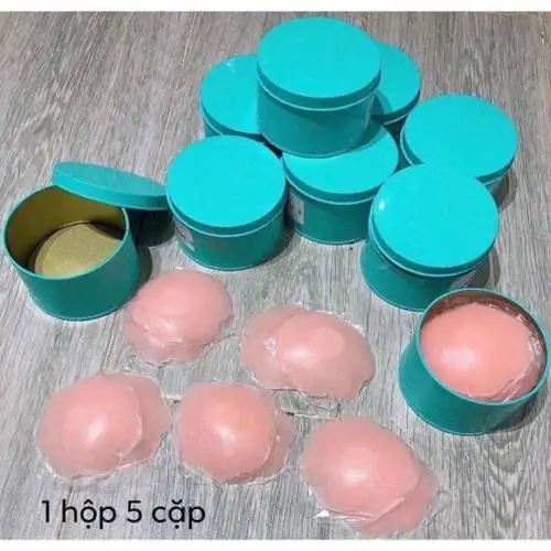 10 Miếng dán ngực silicon, Dán ti Hộp 5 cặp siêu dính tái sử dụng được nhiều lần