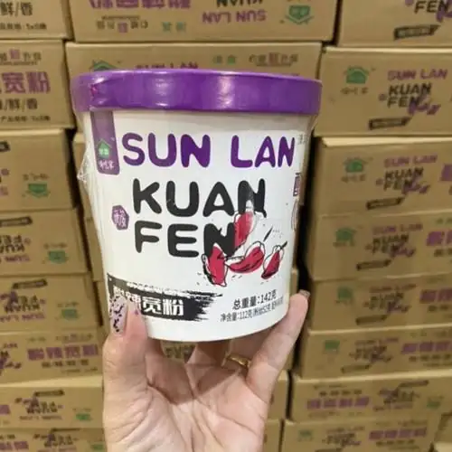 1 Thùng 6 Cốc Miến Dẹt Khoai Lang Trùng Khánh Tím Siêu Cay 142 gr cốc