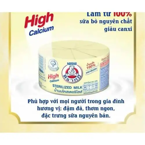 1 hũ sữa gấu nguyên kem Nestle Thái lan tăng cân tăng chiều cao bổ sung vitamine 140 ml