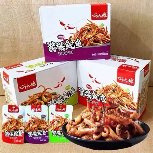 1 Hộp 20 Gói Râu Tuộc Nướng Giòn Kiều Đại Nương gói 16 gr