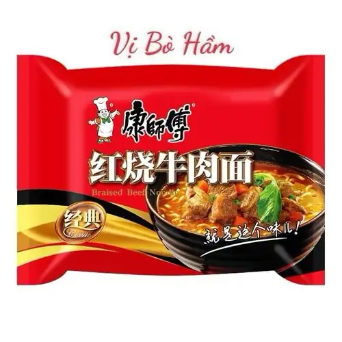 10 GÓI MỲ TÔM BÒ SỐƯ P HỤ ÀU ĐỎ GÓI 102 gr