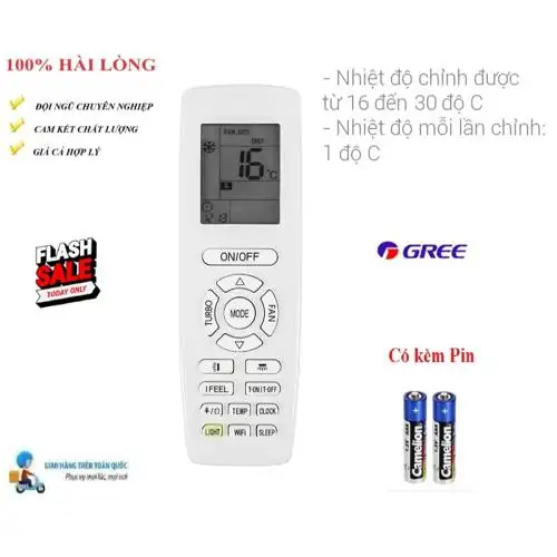Đánh giá Remote Điều khiển điều hoà Gree 7 L OẠI 2 chiều các dòng 12 chiều Inverter Hàng tốt TẶ có đáng mua không