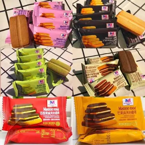 10 Gói Bánh Quy Xốp Kẹp Kem Magree 6 Vị