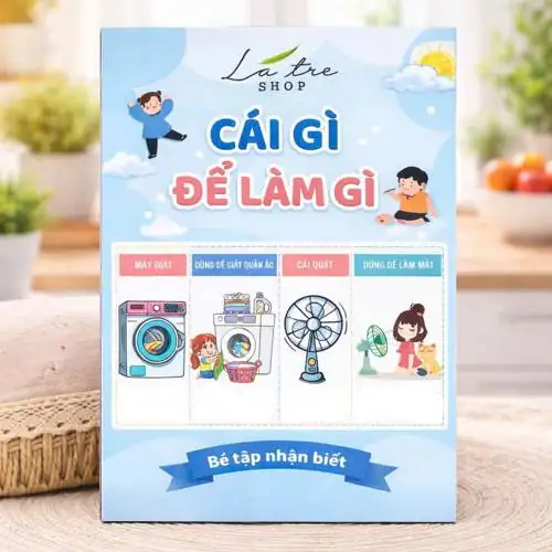 Review chi tiết Học liệu Cái Gì Để Làm Gì Bộ Thẻ Kích Thích Ngôn Ngữ Giúp Bé Nói Sớm Hiểu Nhanh có đáng mua không