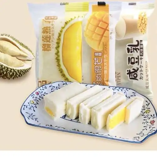 1 Kg Bánh Bông Lan Kẹp Kem Các Vị Xoài, Sầu Riêng, Sữa Đậu Nành 2022 c