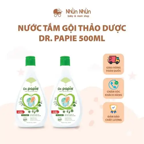 Review chi tiết Nhùn Nhùn Nước tắm gội thảo dược cho bé Drpapie giúp giảm mẫn ngứa rôm sảy làm sạch bảo vệ làn da bé 500 ml có đáng tiền không