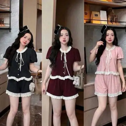 Phân tích Set Bộ Nữ Set Bộ Thun Tăm Cổ Bèo Đùi Vải Mềm Mát có tốt không