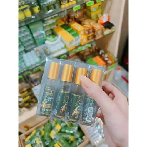 Combo 6 lọ dầu lăn nhân sâm Green herb thái lan 8 ml