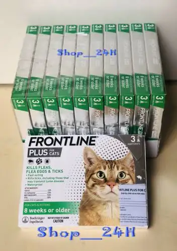 1 hộp Frontline Plus 3 tuýp nhỏ gáy diệt ve rận, bọ chét trên mèo