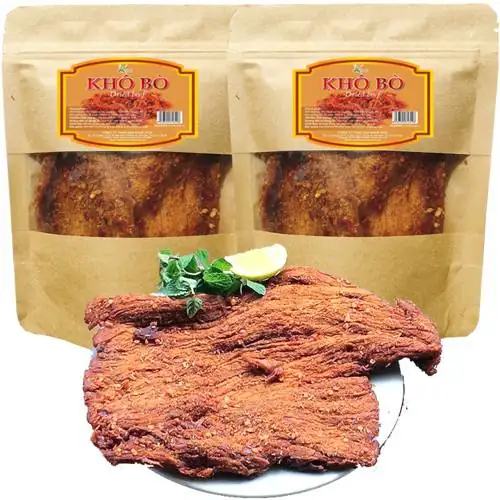 1 Kg Khô Bò Miếng Loại Cay Mềm Cao Cấp Thương Hiệu