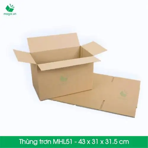 10 Thùng hộp carton Mã M HL 51 Kích thước 43 x 31 x 31,5 cm