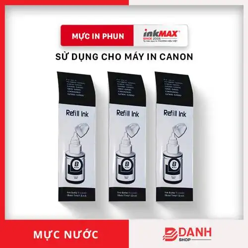 1 màu Mực nước Canon ink M AX B K 135 ml 70 ml Mực nước dùng cho các dòng máy in phun Canon G 1800 2800 3800 1000 2000 3000 1100 2100 3100 1900 2900 3900 Màu đen B K