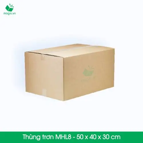 10 Thùng hộp carton Mã M HL 8 Kích thước 50 x 40 x 30 cm