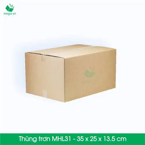 10 Thùng hộp carton Mã M HL 31 Kích thước 35 x 25 x 13.5 cm